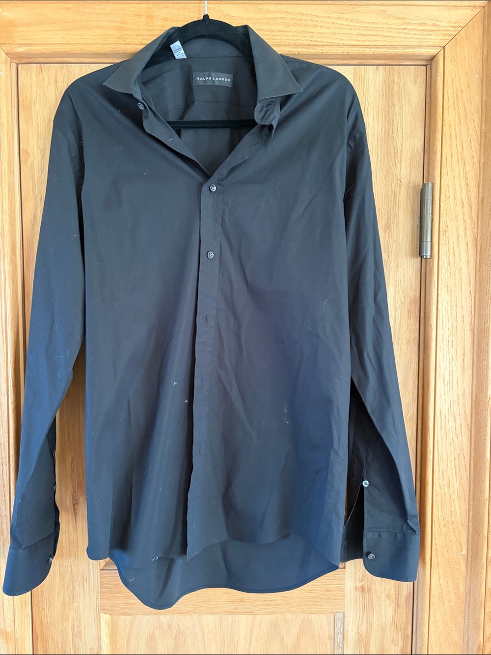Men’s size M Ralph Lauren Black Long-Sleeve Button Down Shirt